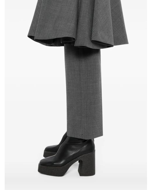 Sacai Gray Layered Belted Trousers