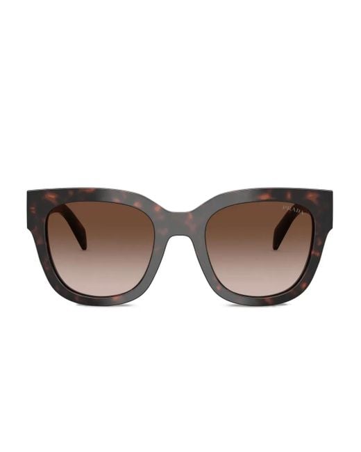 Prada Brown Square-Frame Sunglasses