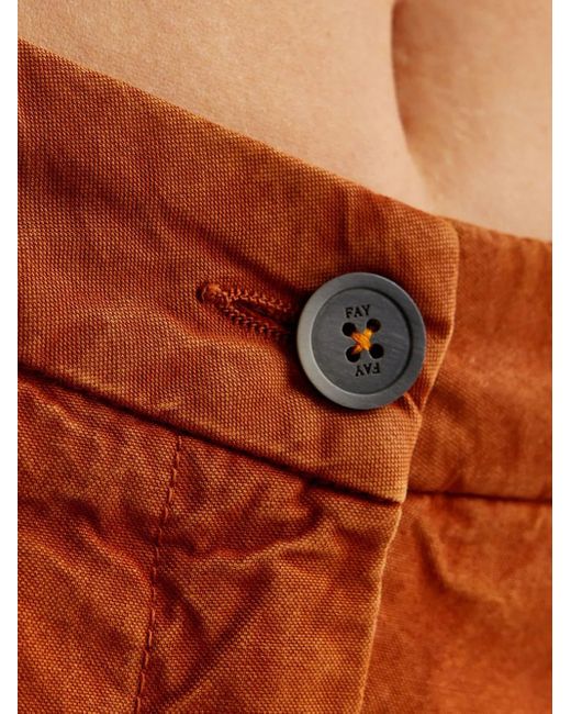 Fay Brown Belt-Loop Shorts