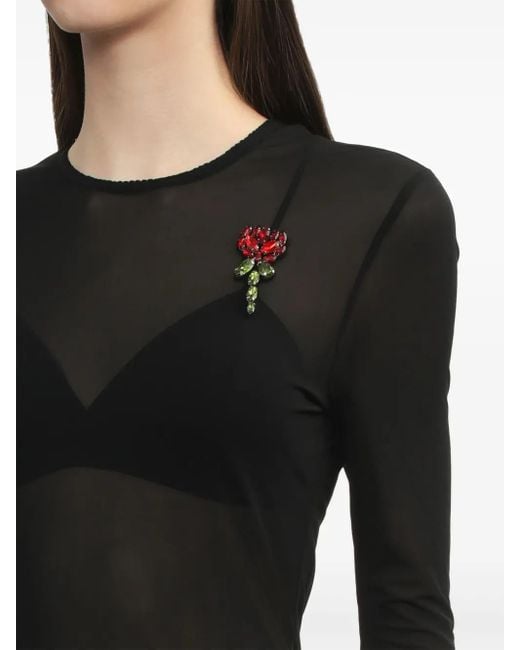Simone Rocha Black Long Sleeve T-Shirt