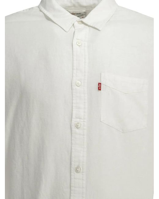 Levi's White Sunset Pocket Long-Sleeve Shirt for men