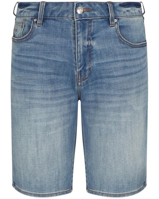 ARMANI EXCHANGE Blue Cropped Jeans for men