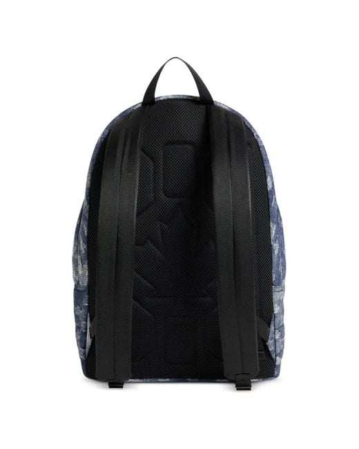 DSquared² Blue D2 Monogram Backpack for men