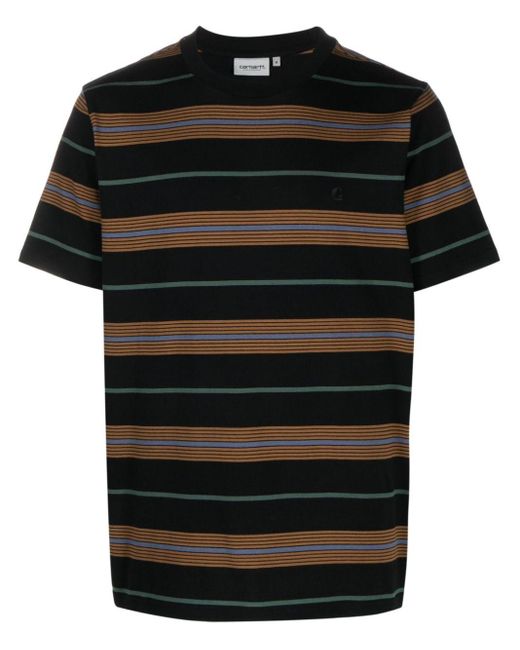 Carhartt Black Haynes Striped T-shirt for men