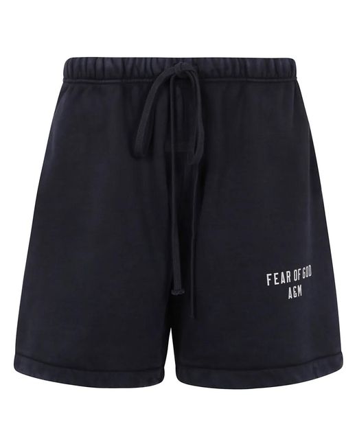 Fear Of God Blue Heavy Fleece Soccer Short for men