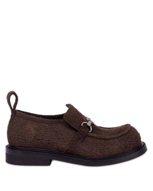 Moschino Brown Calf-Hair Slip-On Loafers for men