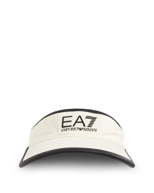 EA7 Natural Logo-Print Visor Cap