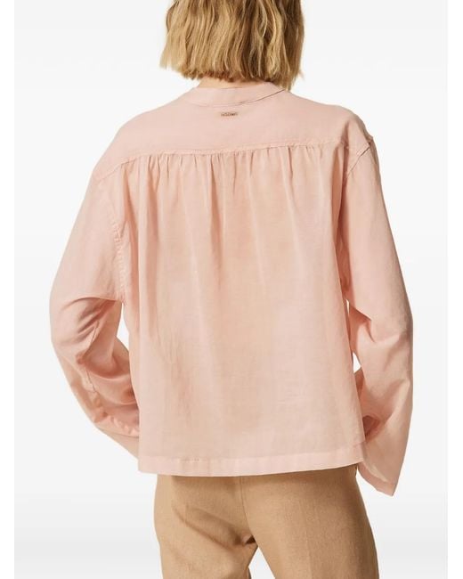 Twinset Pink Tie-Fastening Shirt