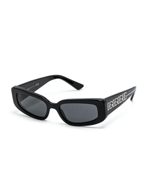 Dolce & Gabbana Black Dna Rectangle-Frame Sunglasses