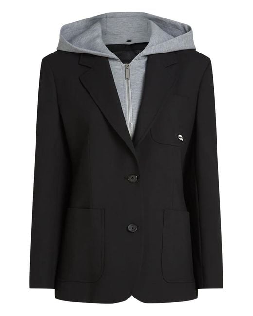 Karl Lagerfeld Black Ikon Transformer Blazer