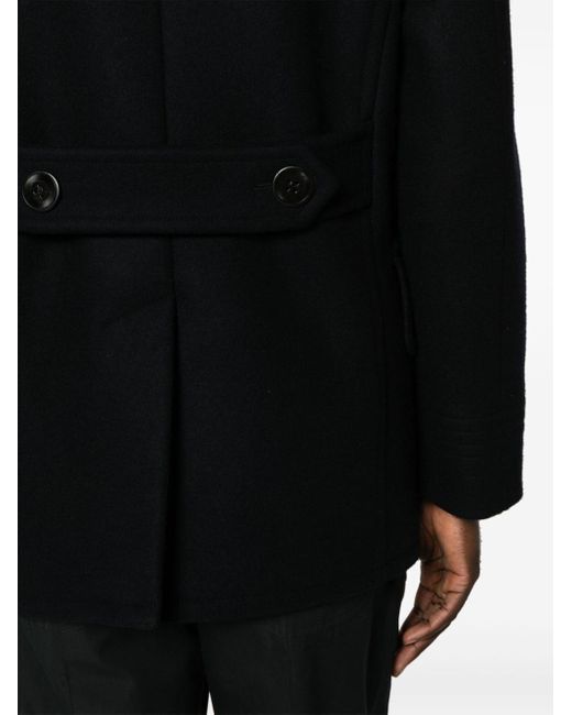 Cappotto Melton doppiopetto di Tom Ford in Black da Uomo