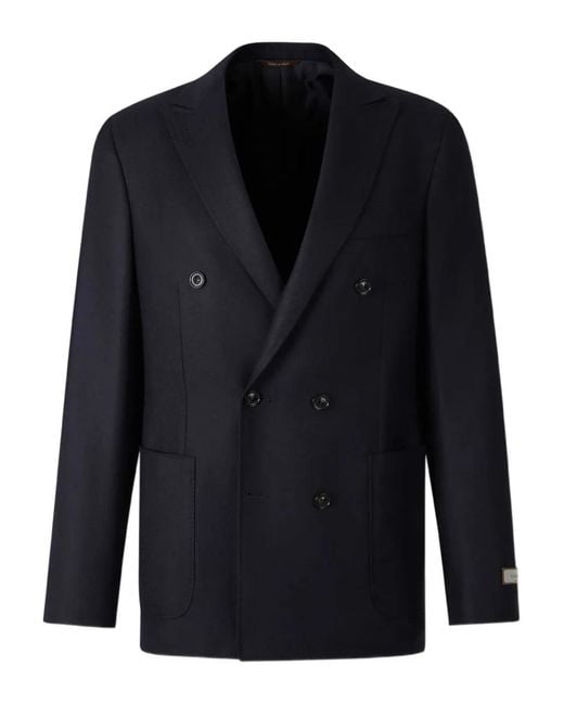 Blazer Con Doble Botonadura Canali de hombre de color Blue