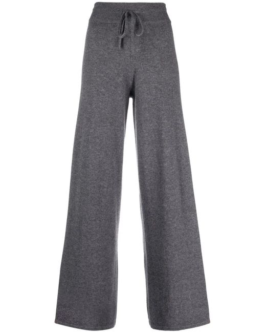 Lisa Yang Gray High-Rise Cashmere Trousers
