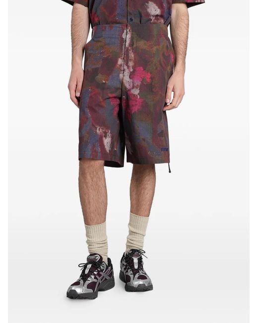 Peacemaker Oamc Red Logo-Embroidery Shorts for men