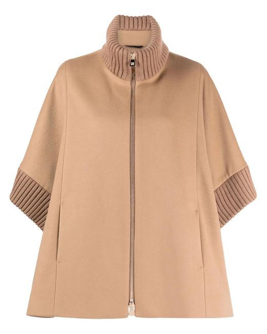 Cinzia Rocca Natural Wide-Sleeves Virgin Wool Jacket
