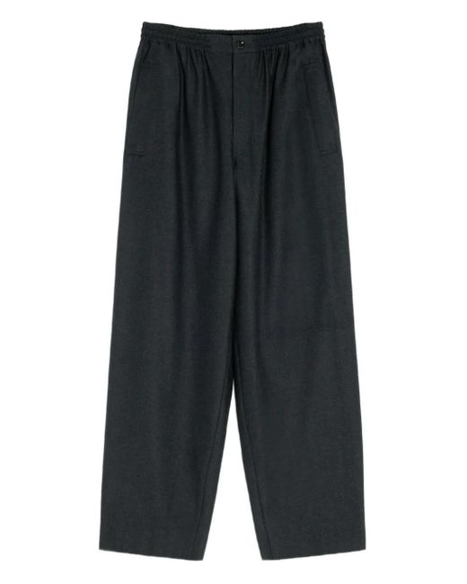 Lemaire Gray Elasticated-Waist Trousers for men