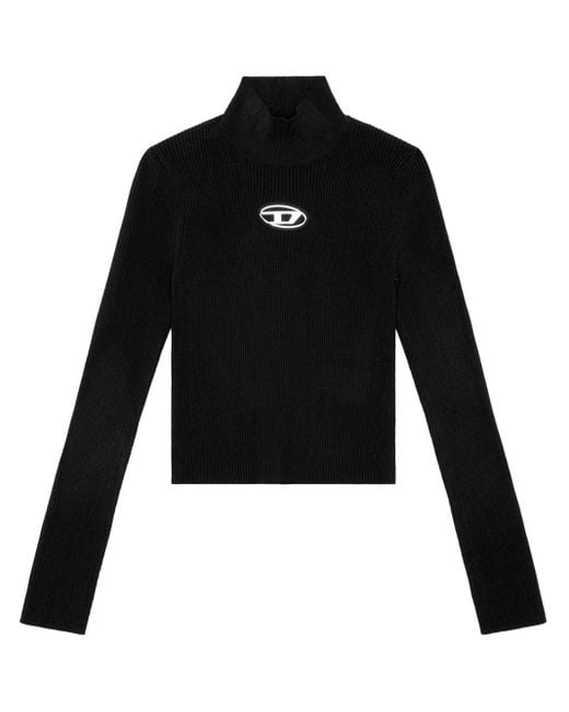 DIESEL Black M-Valari-Tn Rib-Knit Top