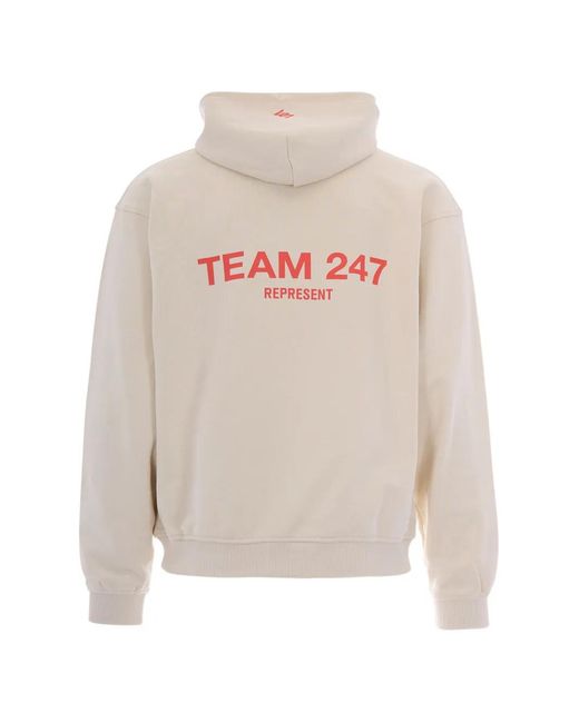 Represent White Drawstring Hoodie for men