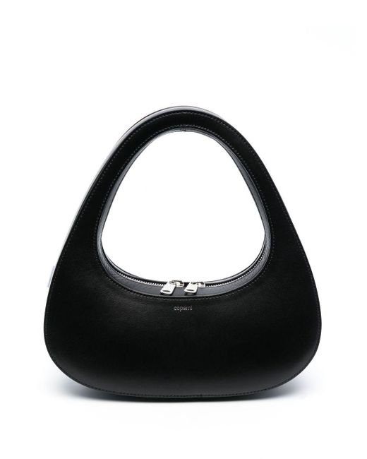 Coperni Curved Leather Tote Bag in Black | Lyst