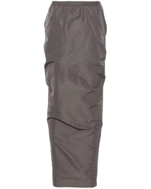 Falda larga Soft Pillar Rick Owens de color Gray