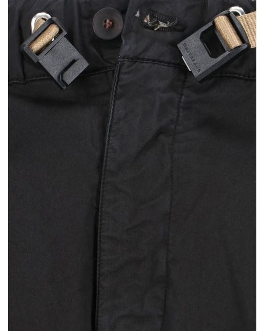 White Sand Black Belt Pleated Trousers for men