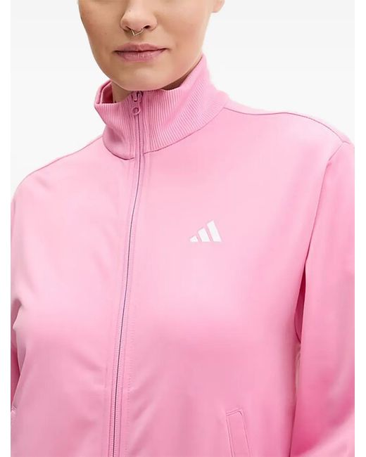 Adidas Pink Zip Logo Tracksuit