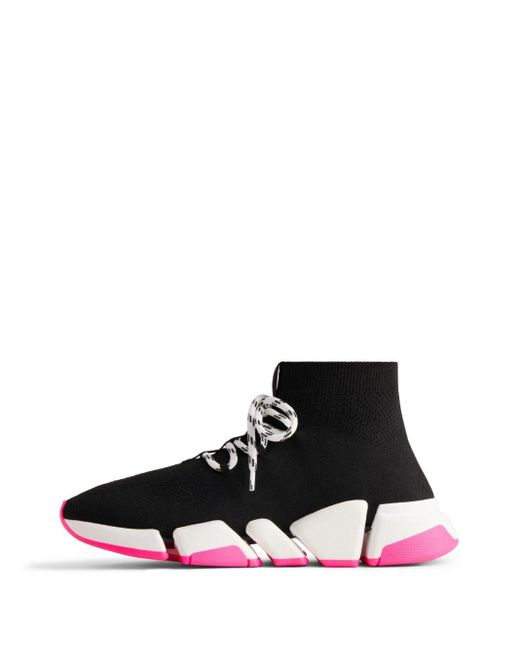 Balenciaga White Speed 2.0 Lace-up Sneakers