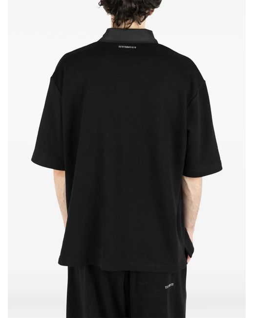 Societe Anonyme Black Polo 92 Patch-Pocket Cotton Polo Shirt for men