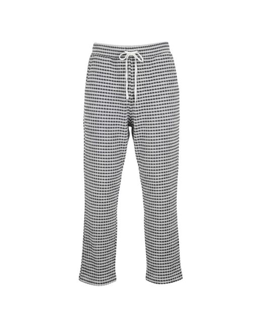 CHE Gray Patterned Drawstring Track Pants for men