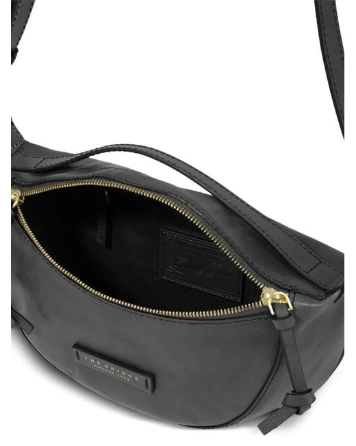 The Bridge Black Small Leather Cross Body Bag