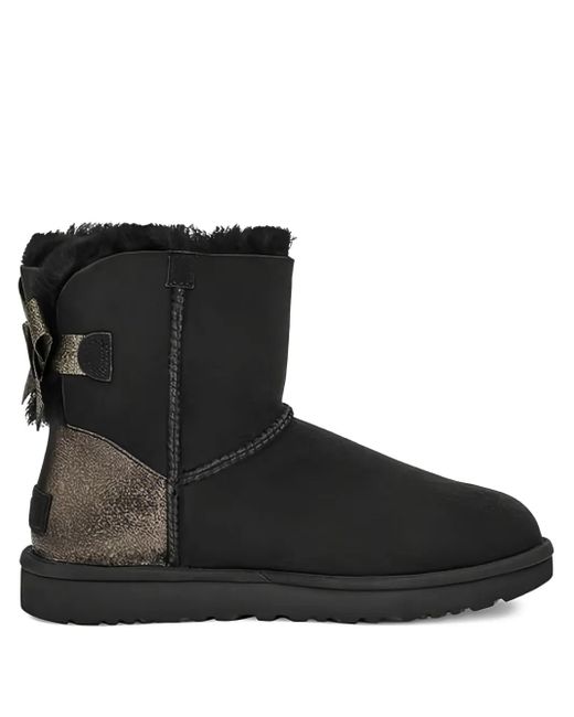 Ugg Black Mini Bailey Bow Ankle Boots