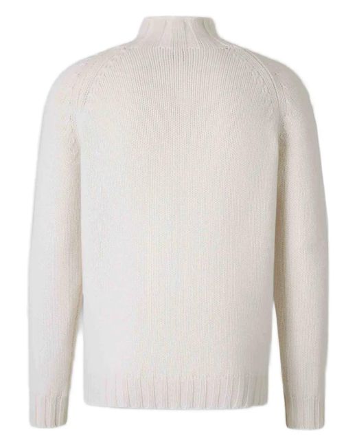 Fedeli Gray Turtleneck Ribbed Sweater for men