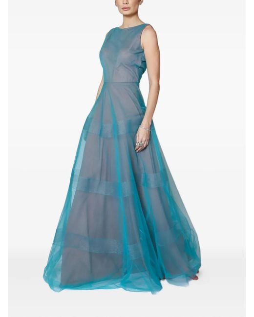 Lethicia Bronstein Blue Thais Tulle Gown