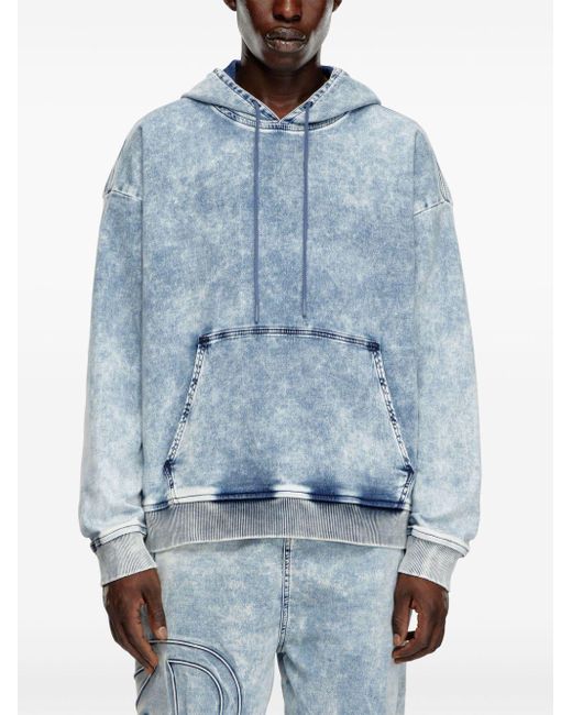 DIESEL Blue D-Um-Rib Denim Hoodie