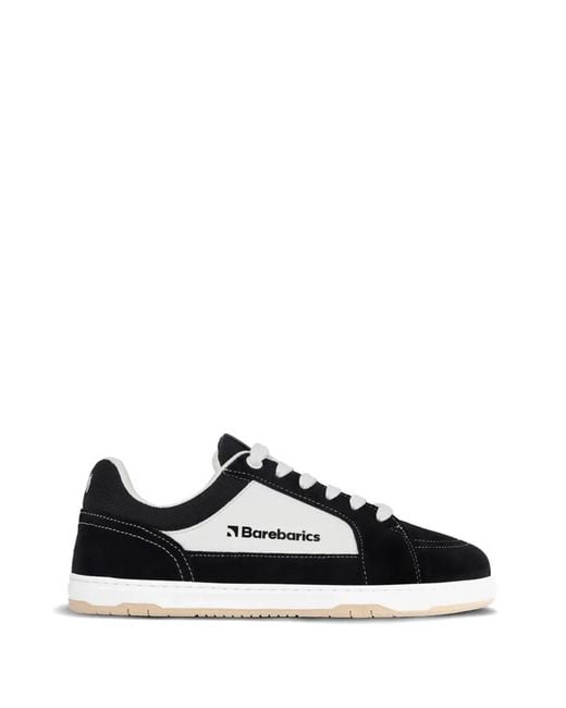 Barebarics Black Panelled Lace-Up Sneakers