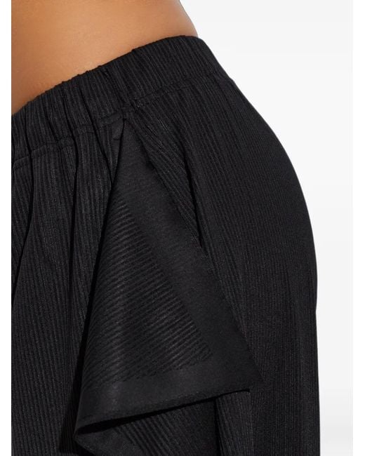Pleats Please Issey Miyake Blue Pleated Wide-Leg Trousers