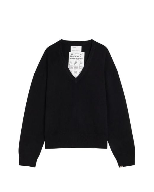 Extreme Cashmere Black 457 Jack V-Neck Sweater
