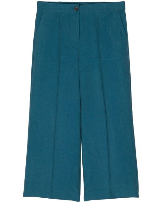Pantalon palazzo à plis marqués PS by Paul Smith en coloris Blue