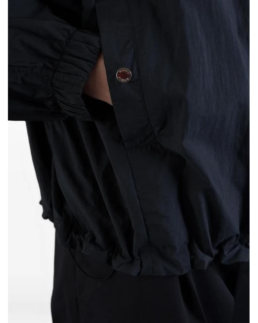 Moorer Blue Lumina Hooded Drawcord-Hem Jacket