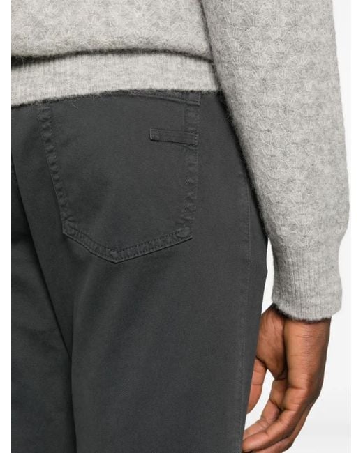 Zegna Gray Straight-Leg Jeans for men