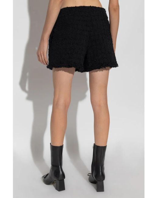 Versace Black Tweed Shorts