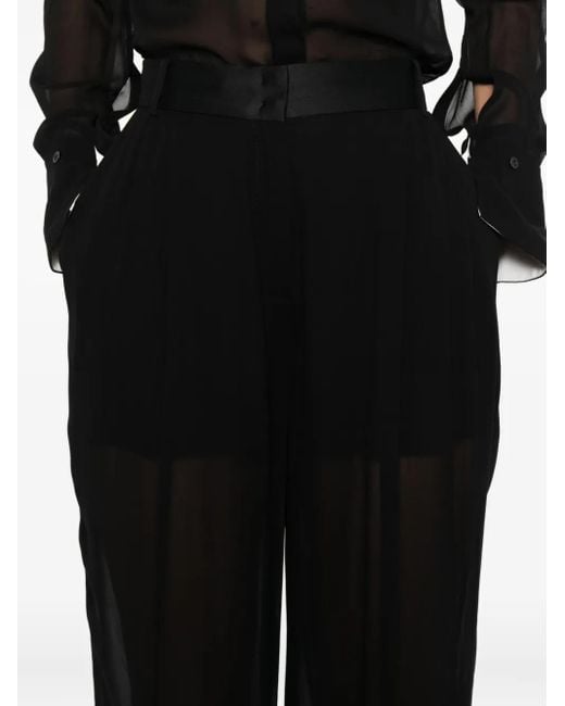 SIMONA CORSELLINI Black Pleated Trousers