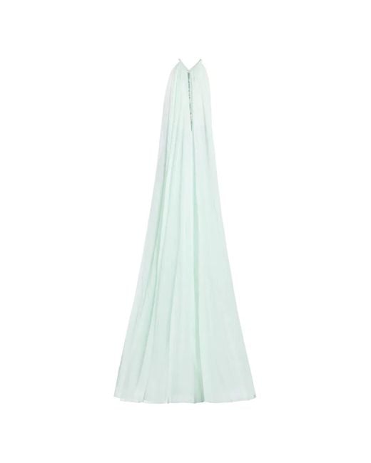 Elie Saab White Halter-Neck Maxi Dress