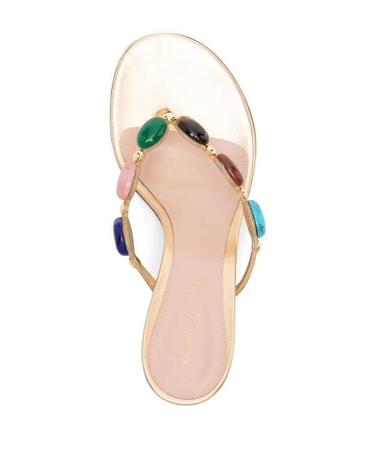 Gianvito Rossi Pink -tone Shanti 70 Leather Sandals - Women's - Calf Leather