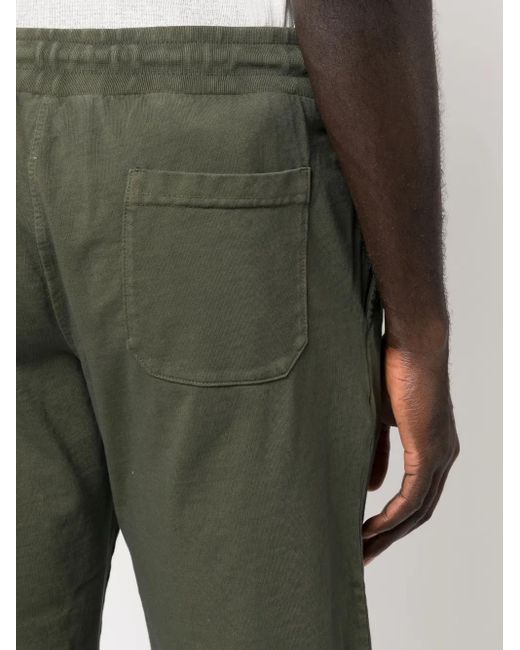Aspesi Green Logo-Patch Drawstring-Waistband Shorts for men