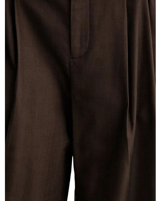 A.L.C. Black Pleated Side-Pockets Shorts