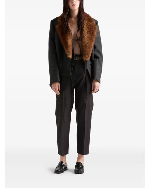 Prada Black Straight-Leg Trousers