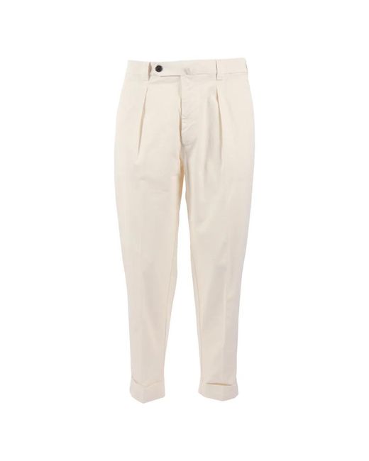 Berwich Natural Pleated Trousers for men