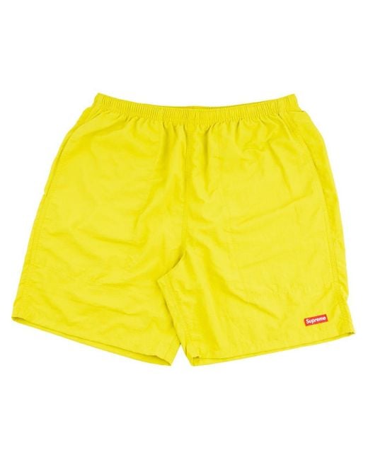 Supreme Yellow Box-logo Swim Shorts for men
