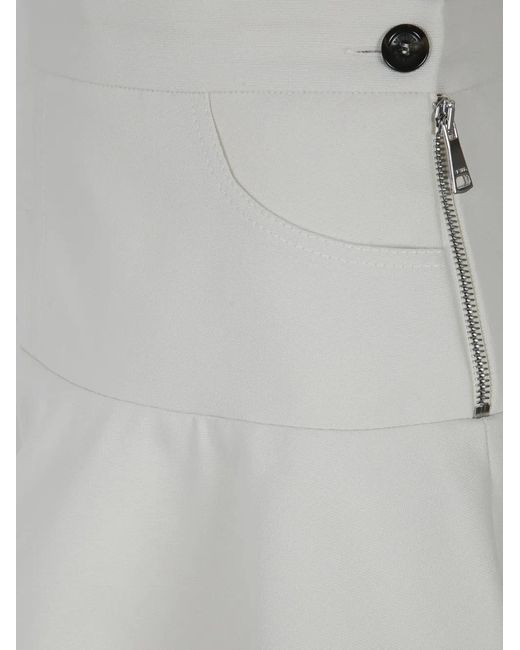 Vivetta White Float-Bottom Mini Skirt